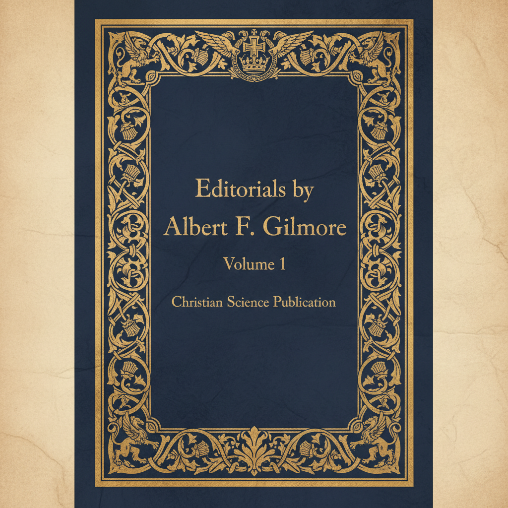 Book cover: Editorials by Albert F. Gilmore – Volume 1 by Albert F. Gilmore