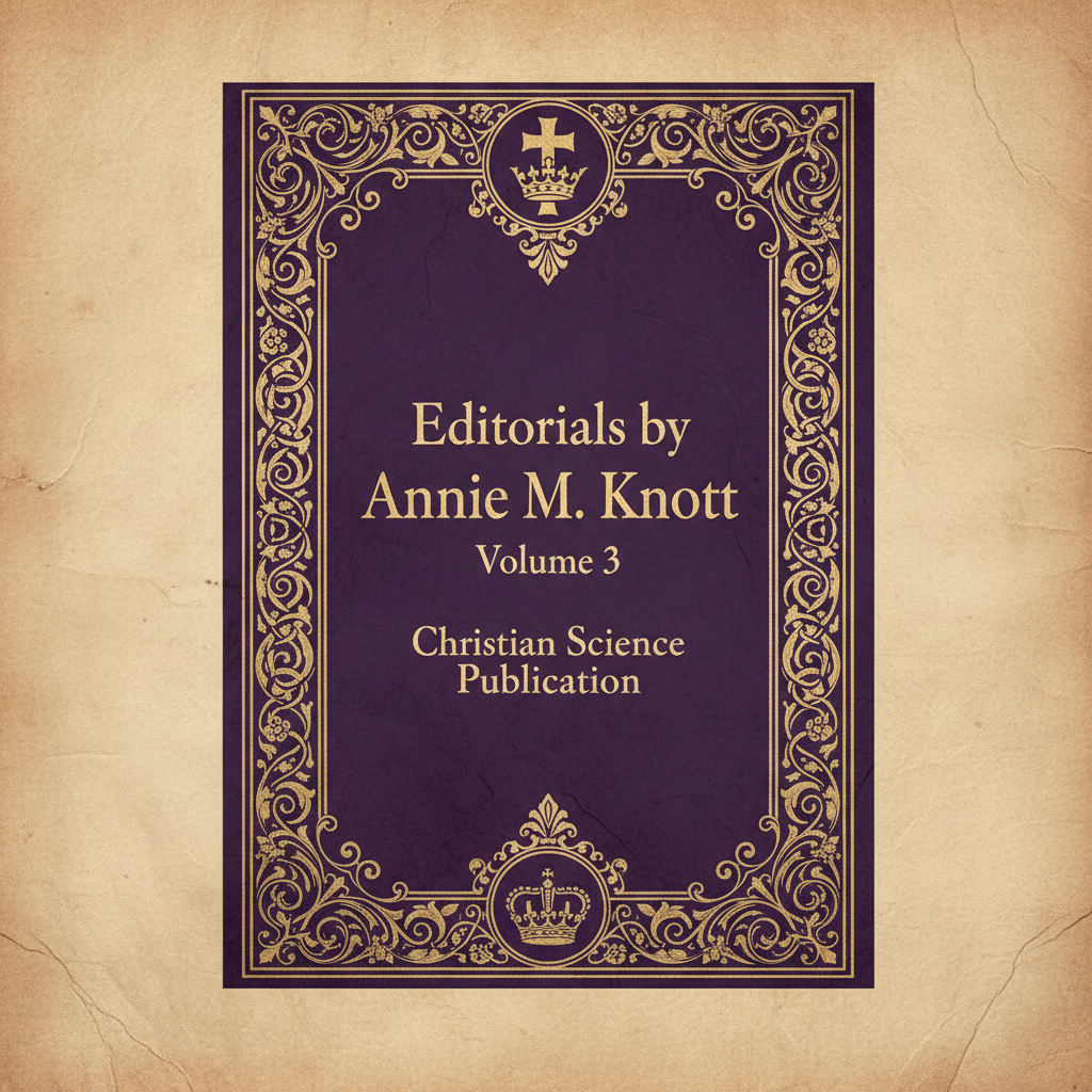Book cover: Editorials by Annie M. Knott – Volume 3 by Annie M. Knott