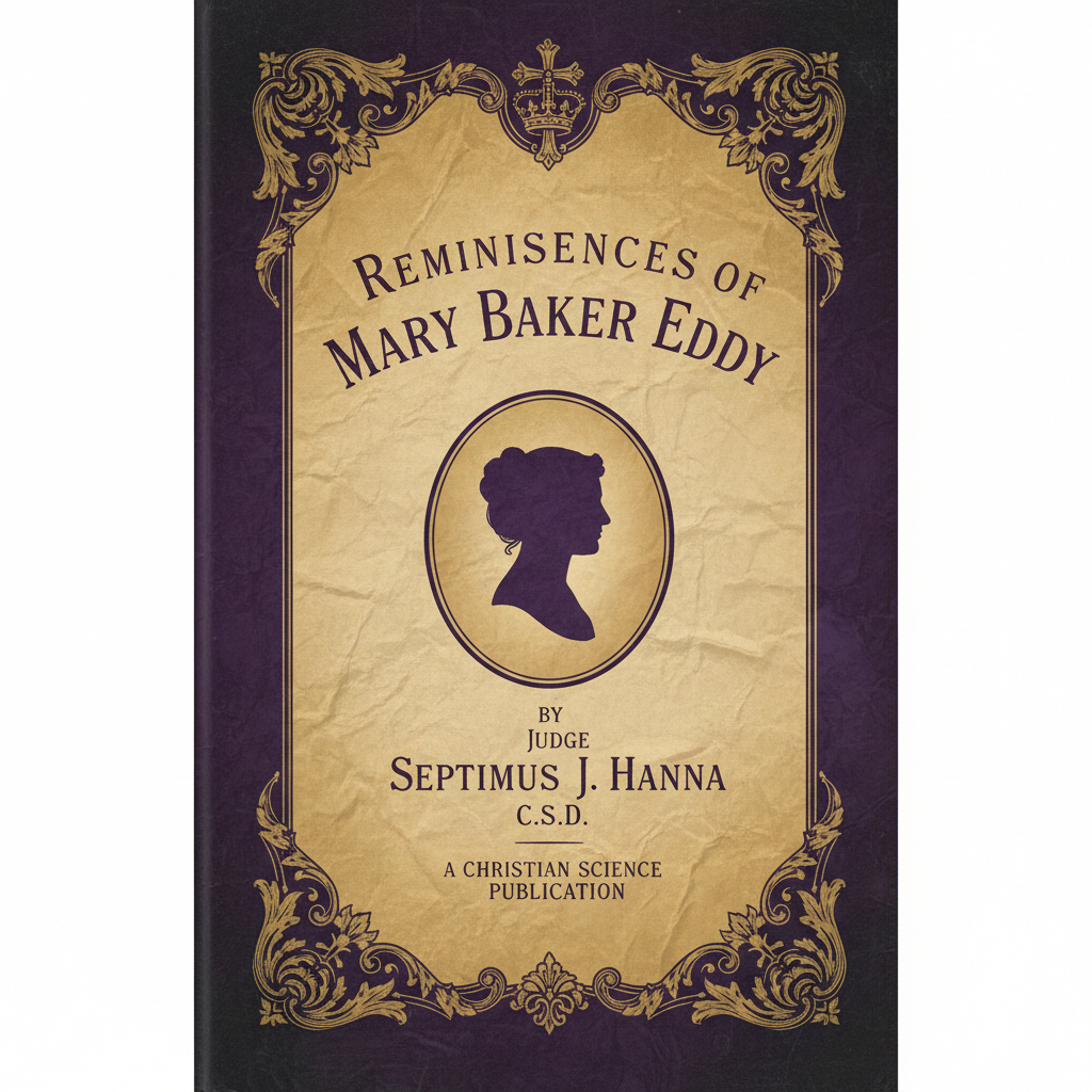 Book cover: Reminiscences of Mary Baker Eddy by Judge Septimus J. Hanna, C.S.D.