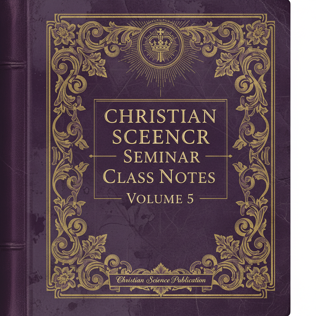 Book cover: Christian Science Seminar (Class) Notes – Volume 5