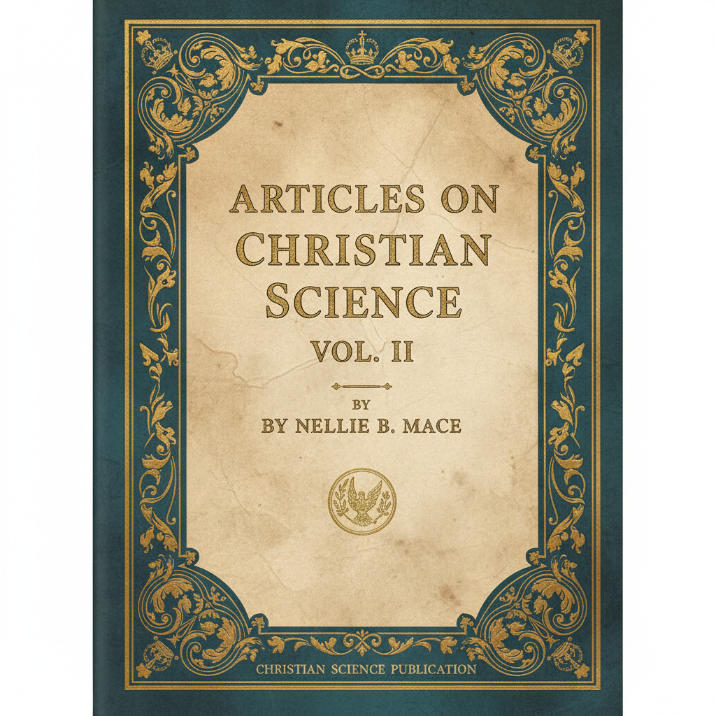 Book cover: Articles on Christian Science – Vol. II by Nellie B. Mace